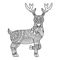Deer line art vector