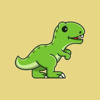 lindo t-rex caminando vector