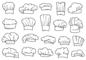 Chefs toques, caps and hats vector