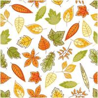 Falling leaves seamless pattern background vector