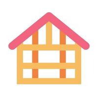 structure flat color icon vector