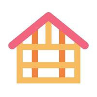 structure flat color icon vector