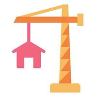 construction flat color icon vector