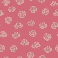 Pink Seamless Rose Pattern vector