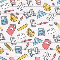 Colorful Seamless Back to School Pattern vector