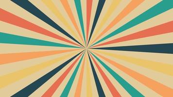 Background sunburst vintage style sun. Seamless loop animated video. video