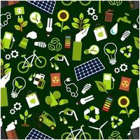 Eco friendly and saving energy seamless pattern vector