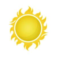 Sun Vector isolated summer icon design. Abstract Vector yellow sun symbol