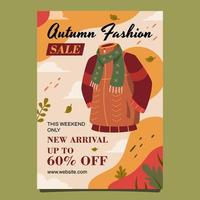 cartel de promoción de moda de otoño vector