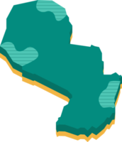 mapa 3d do paraguai png