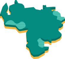 mapa 3D da Venezuela png