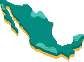 mapa 3D do México png