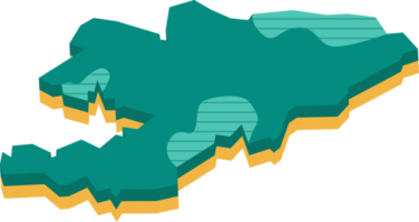 3d map of Kyrgyzstan png