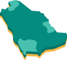 3D-Karte von Saudi-Arabien png