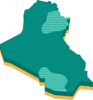 3d carta geografica di Iraq png
