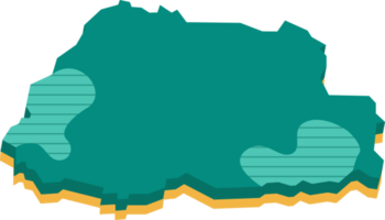 3d map of Bhutan png