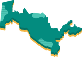 mapa 3d de uzbekistán png