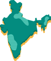 3d carta geografica di India png