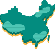 carte 3d de la chine png