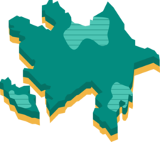 3d carta geografica di azerbaijan png