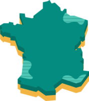 3D-Karte von Frankreich png