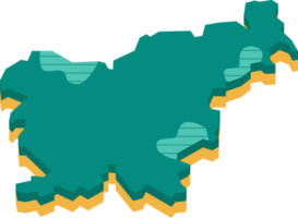 3d carta geografica di slovenia png