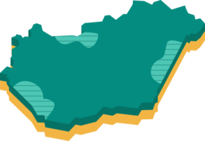 3d map of Hungary png