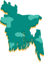 3D-Karte von Bangladesch png