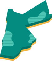 3d kaart van Jordanië png