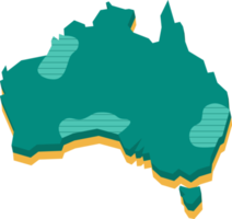 3d kaart van Australië png