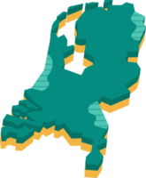 3d kaart van Nederland png