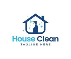 plantilla de vector de icono de logotipo de limpieza de casa