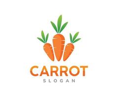 Carrot logo vector icon illustration design template