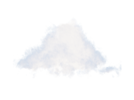 3d render white clouds isolate on transparent PNG background. white smoke render effect.