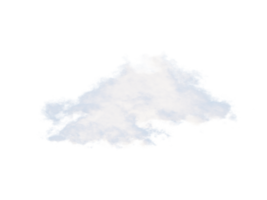 3d render white clouds isolate on transparent background. white smoke render effect. png