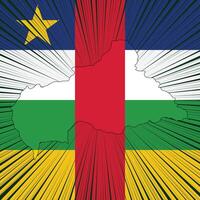 diseño del mapa del día de la independencia de la república centroafricana vector