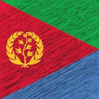 día de la independencia de eritrea 24 de mayo, diseño de bandera cuadrada vector