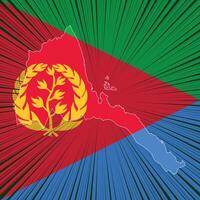Eritrea Independence Day Map Design vector