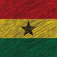 día de la independencia de ghana 6 de marzo, diseño de bandera cuadrada vector