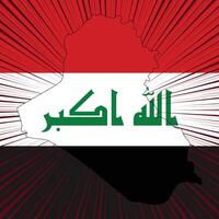 diseño del mapa del día de la independencia de irak vector