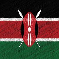 Kenya Independence Day 12 December, Square Flag Design vector