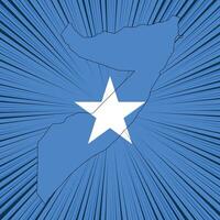 diseño del mapa del día de la independencia de somalia vector