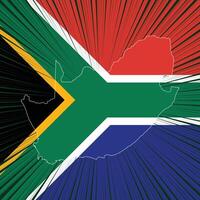 South Africa Freedom Day Map Design vector