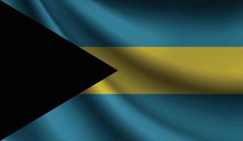 bandera de bahamas que agita el fondo para el diseño patriótico y nacional vector