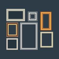 Gold and Silver Frames vector