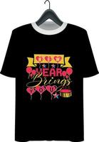 New year t-shirt design vector