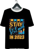 New year T-shirt design vector