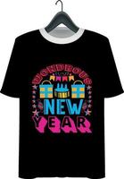 New year T-shirt design vector