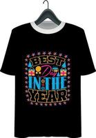 New year T-shirt design vector