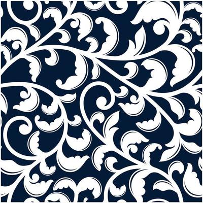 Elegant seamless pattern with white foliage